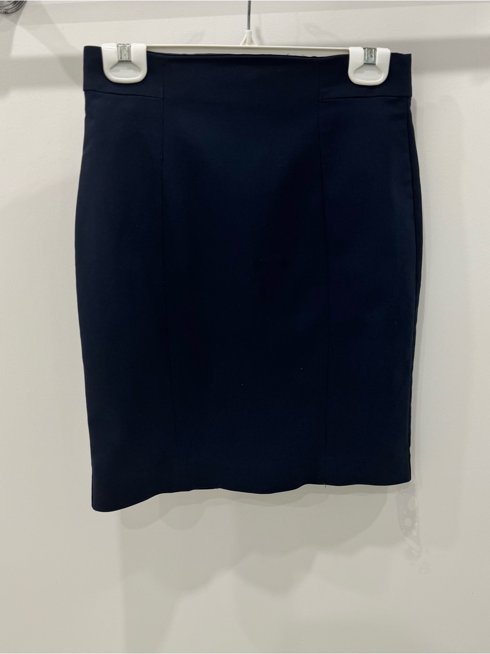 H&M Navy Blue‎ Pencil Skirt Size 6 EU 36 Knee Length Career Office Classic